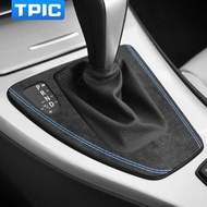 TPIC For BMW Series 3 E90 E92 E93 Gear Shifter Panel Trim Made of Alcantara Performance Stickers Car