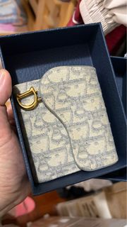 Dior saddle lotus (wallet) 灰色 Dior Oblique 緹花