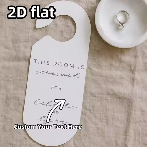 1PC Acrylic Reserved Room Hanger, Personalized Do Not Disturb Door Sign, Custom Hotel or Wedding Par