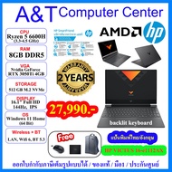 (ร้านค้าตัวแทนHP) Notebook hp Victus Gaming 16-e1112XRyzen 5 6600H/8GB/512 GB NVMe/RTX 3050Ti /16.1"