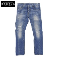 Dsquared2 機車風做舊牛仔褲，男士下裝，藍色，48碼（48）[二手]