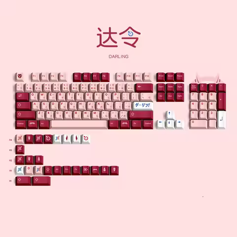 134 Keys/set GMK Darling Key Caps PBT Dye Subbed Keycap Cherry Profile Keycaps For Keychron 65% 75% 