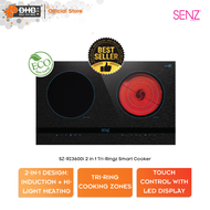 SENZ 2 in 1 Tri-Ringz Smart Cooker SZ-RI3600i Touch Control Panel With LED SZRI3600I Dapur