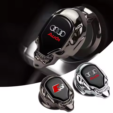 For Audi Sline RS A6 Q3 A3 B5 B9 Q7 8V A5 A4 C6 C5 C7 Q5 S Metal Car Engine One-touch Start Cover Ig