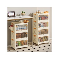 4Tier Multipurpose Trolley Kitchen Storage Trolley Children's storage cart  PP Tray With Wheels