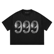 Angel Number - Boxy T-shirt - Black Cotton Combed 24s T-shirt