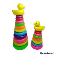 Children's EDUCATIONAL TOYS COLORFUL DUCK RAINBOW DONUT RINGS GIFTS TOYS FOR BABY TODDLERS BOYS GIRL
