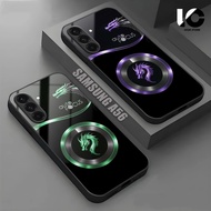 HP Casing SAMSUNG A56 Softcase SAMSUNG A56 Case Glossy Casing Shiny Glass Protector Mobile Phone Acc