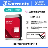 Western Digital RED Internal Hard Disk 1TB/2TB/3TB/4TB/6TB SATA 6Gb/s 64M Network Storage NAS HDD