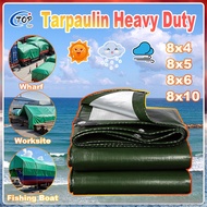 🛒【In stock】Durable Tarpaulin size：8x4 8x5 8x6 8x10m（Thickened）Multipurpose canvas Ground Sheet Water
