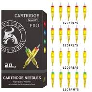 TROYTATU Tattoo Needle Cartridge, 20PCS/Box Tattoo Needles RS/RM/RL/M1 Mix Size, Disposable Tattoo N