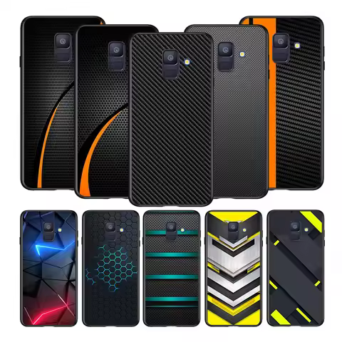 Car Carbon fibre For Samsung Galaxy A8 A9 A7 A750 A6 A5 A3 A6S A8S Star Plus 2016 2017 2018 Black So