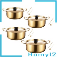 [HOMYL2] Korean Ramen Cooking Pot Noodles Pot Household Double Handle Multifunction Pot Instant Noodles Pot for Backyard