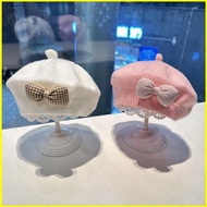 MG1 Bow Tie Baby Beret Soft Fabric Suitable For Babies Around Ten Months To Four Years Old Knit Hat 