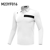 PGM Golf MO EYES เสื้อผ้าลำลองกอล์ฟแขนยาวผู้ชายกีฬาฤดูใบไม้ร่วงเสื้อยืดฤดูหนาวเสื้อโปโล M23YF016โพลี