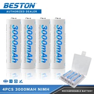 2-12pcs Beston Rechargeable Battery NiMH AA 1.2V 3000mAh High Capacity