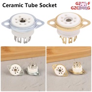 SOONA 1Pcs Ceramic Tube Socket, Tin-Plated PCB Mount Valve Base, Durable 7Pin B7G DIY GZC7-F GZC7-F-