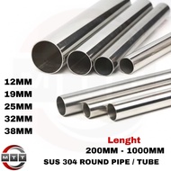 SUS304 Stainless Steel Round Tube 200mm-1000MM (L) 1.4MM