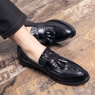 Men's Dress Shoes Formal Leather Loafers Male Tassel Social Casual Business Shoes For Men Wedding Of