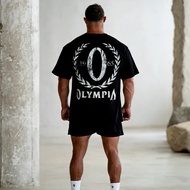 OLYMPIA European American Loose Version Olympic Short-Sleeved T-Shirt Casual Fitness Round Neck Top