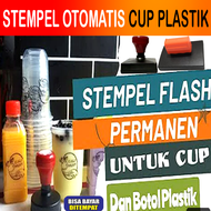 Stempel Cup Minuman Stempel Plastik Otomatis Custom Bebas Desain Sendiri