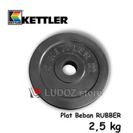 KETTLER 2.5Kg Rubber Weight Plate 2.5 kg Rubber Dumbell Plate Barbell 2.5Kg Weight 2.5 kg