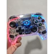 GUVApparel Games Controller Switch RGB Bluetooth Transparent Wireless for P4 P3 PC Android iOS