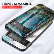 Google Pixel 6 Pro Pixel 4 5 5A 4a 5G Fashion Marble Texture Tempered Glass Protective Cover Hard Back Phone Case