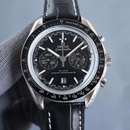 【熱賣】歐米茄-OMEGA超霸賽車男士腕錶全自動機械機芯手錶 316L精鋼表殼皮帶休閒腕錶鋼帶手錶 實物拍攝 放心下標
