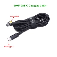 1.8m 100W USB Type C to 5.5x2.5mm Male Plug Converter USB C PD Charger DC Charging Cable Cord for As