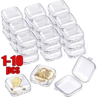 Transparent Plastic Small Box with Lids / Mini Square Storage Box for Pill, Jewels, Earring / Dustpr