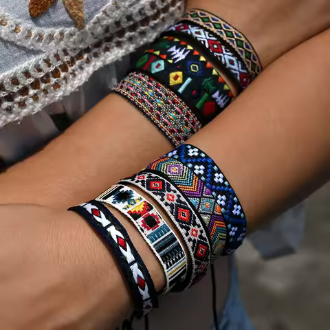 10Pcs/Lot Nepal Handmade Bracelet for Women Bohemia National Rope Charm Bracelet New Jewelry Accesso