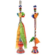 Tibetan Style Supplies Handmade Bamboo Tin Stick Tibetan Hadalongda Knitting Multicolored Swords God