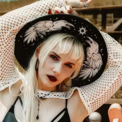 Classical Gothic Top Hat Suitable for Men Women and Children as Halloween Decoration or Stylish Fash