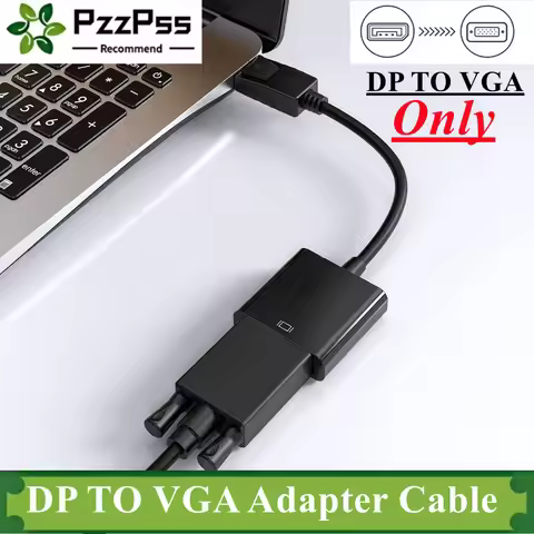 DisplayPort (DP) to VGA Adapter DP Male to VGA Female Adapter Compatible with Computer Desktop Lapto