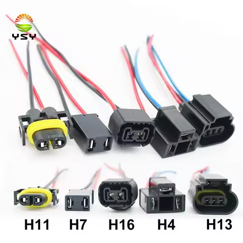 1Pcs H4 H7 H11 H13 H16 5202 Female Adapter Sockets pigtail Wiring Harness Connector Holder Plug For 
