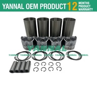 For Kubota V3300-16V V3300 16V Overhaul Rebuild Kit Piston Ring Cylinder Liner Set Engine Parts
