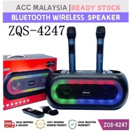 🇲🇾*Ready Stock* 💯%Original 🔥ZQS-4247 Wireless Karaoke Dual Microphone🎤 Family KTV🔥ZQS4247 Both Wirel