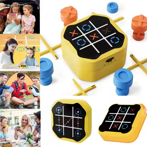 Tic-Tac-Toe Board Board Multifunctional Electronic Games Montessori Puzzle Table Game Chess Chess Se