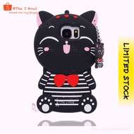 Cartoon IP X 5S 6 7 8 plus XR XS Max Black Cat Soft Rubber Keychain Back Casing