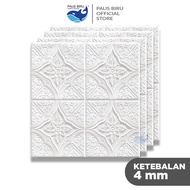 Paus Biru - Wallpaper 3D FOAM / Wallpaper Dinding 3D Motif Foam Batik bunga/Wallfoam Batik bunga 4MM