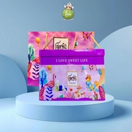 Colorful Tin Box Mixed Butter Cookies, Crispy, Foamy, Fragrant Mixed Cookies 608gr/box