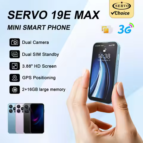 SERVO 19E MAX 3G Mini Cell Phone Android 2GB RAM 16GB ROM 3.88" Dual SIM Face ID Unlock GPS WiFi Pla