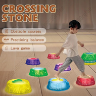 6/8Pcs Lighting Up Balance Crossing Stepping Stone Children Balance Training Step Stacking Stones Ki