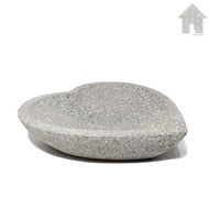 Batu - cobek batu asli bentuk Love / Ati - Talaga D23