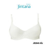 Jintana เสื้อชั้นใน (เสริมโครง) รุ่น Basic Bra รหัส JB2849 สีขาว