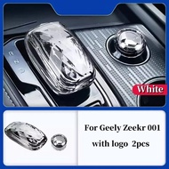 aihei สำหรับgeely Zeekr 001 2021-2024 Rhinestoneคริสตัลรถเกียร์shift Lever Knob Handleกรอบตกแต่งฝาคร