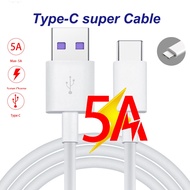 สายชาร์จเร็ว 5A Type C Supercharge สายชาร์จแอนดรอยด์ ชาร์จUSB-C สำหรับโทรศัพท์ รุ่นSamsung Galaxy Charger for Huawei P30 P20GoPro Hero 7 6 5OnePlus 5T OPPO.VIVO XIAOMI สายชาร์จไอโฟน