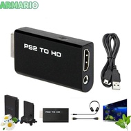 IARMARIOQR Converter, PS2 to HDMI 480i/480p/576i Adapter, Portable Game to HDMI HD Cable 3.5mm Audio