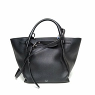 CELINE BigBagBucket水桶包小號黑色牛皮銀扣肩背包